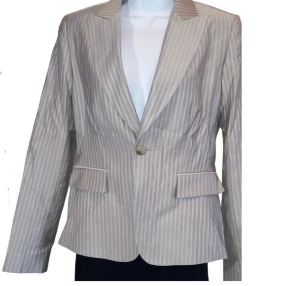 NWT Antonio Melani jacket suit blazer button TAN - Picture 1 of 12
